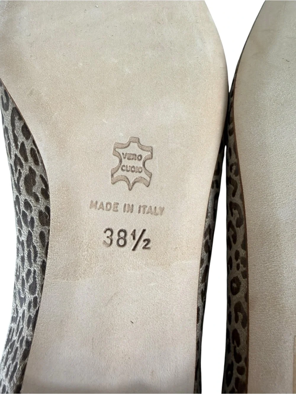 NWOT ANN MASHBURN  Leopard Print Square-Toe Women’s Flats Size EU38.5